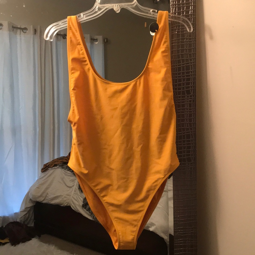 Yellow swimsuit